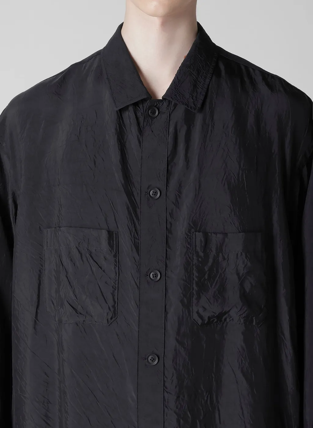 Cu Taffeta Open Collar Shoulder Pl Blouse