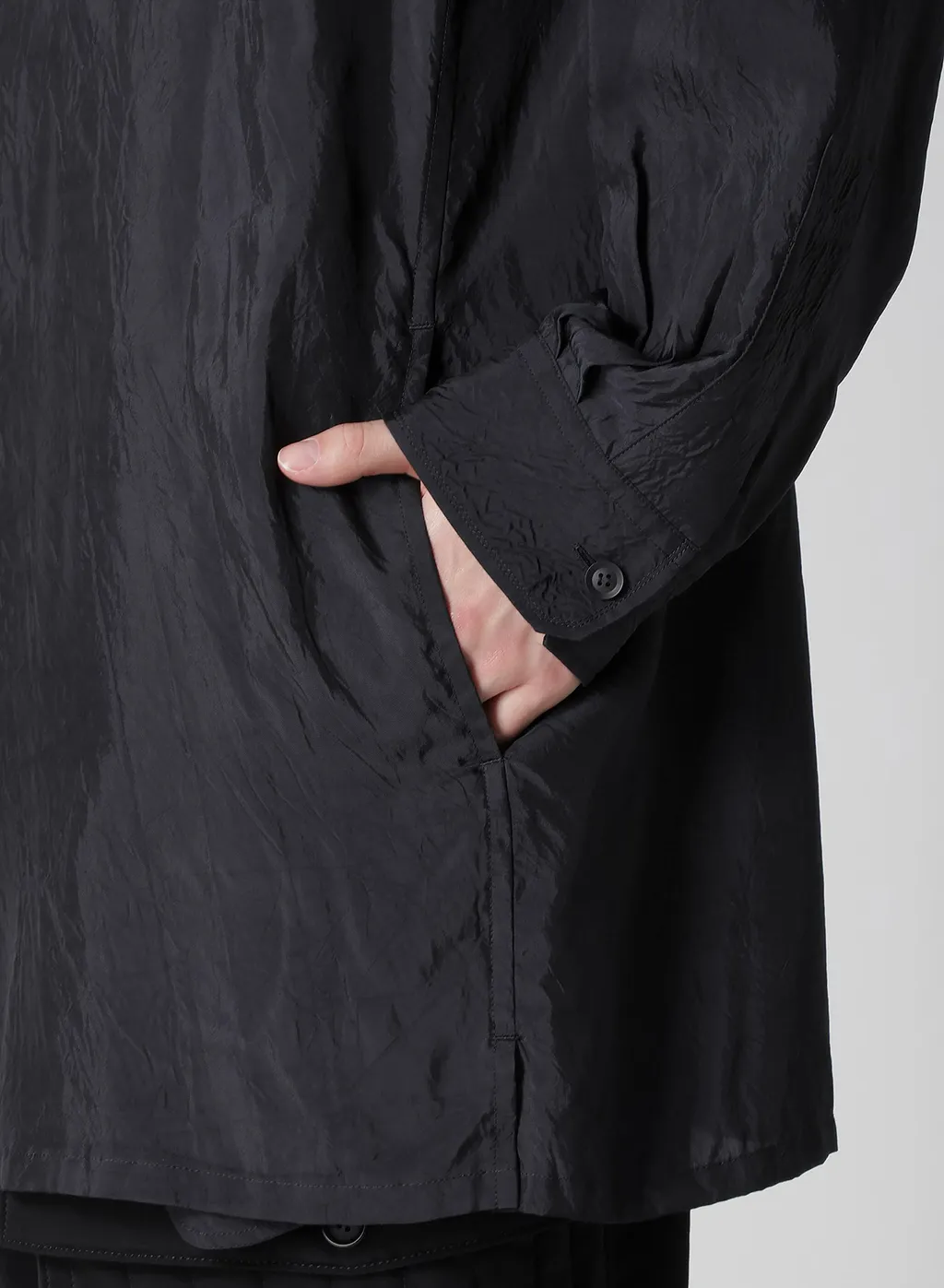 Cu Taffeta Open Collar Shoulder Pl Blouse