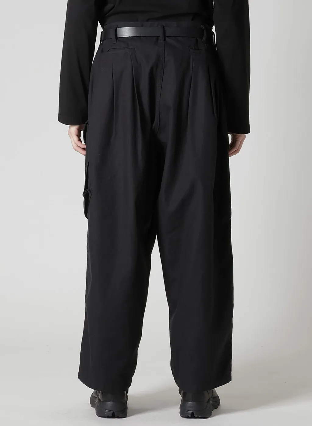 Black Scandal Herringbone 12Tuck Work Pants