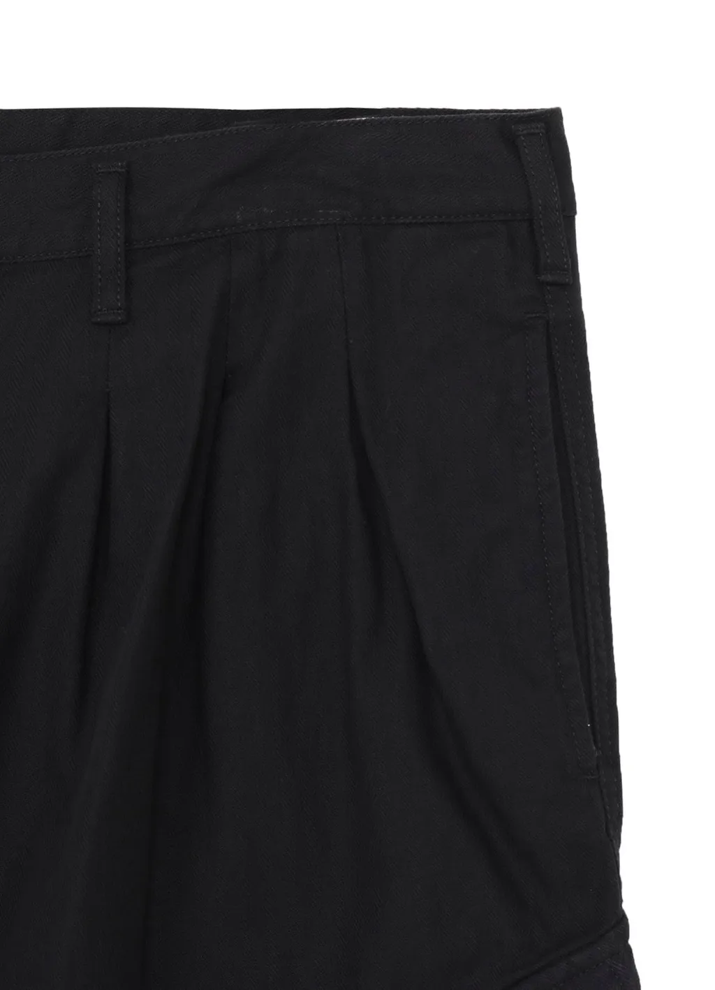 Black Scandal Herringbone 12Tuck Work Pants