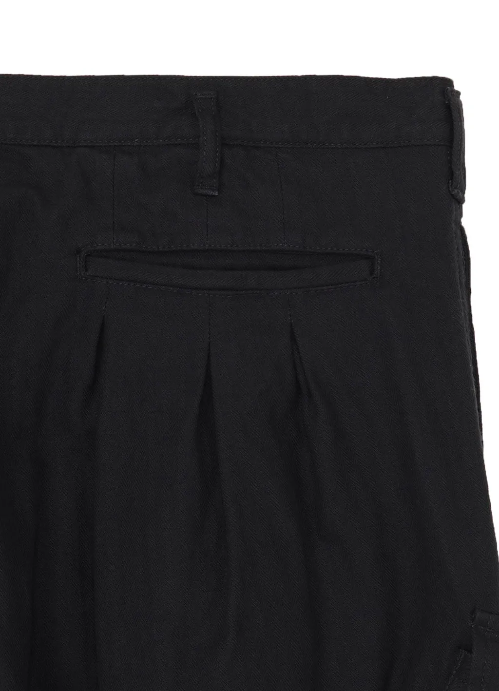Black Scandal Herringbone 12Tuck Work Pants