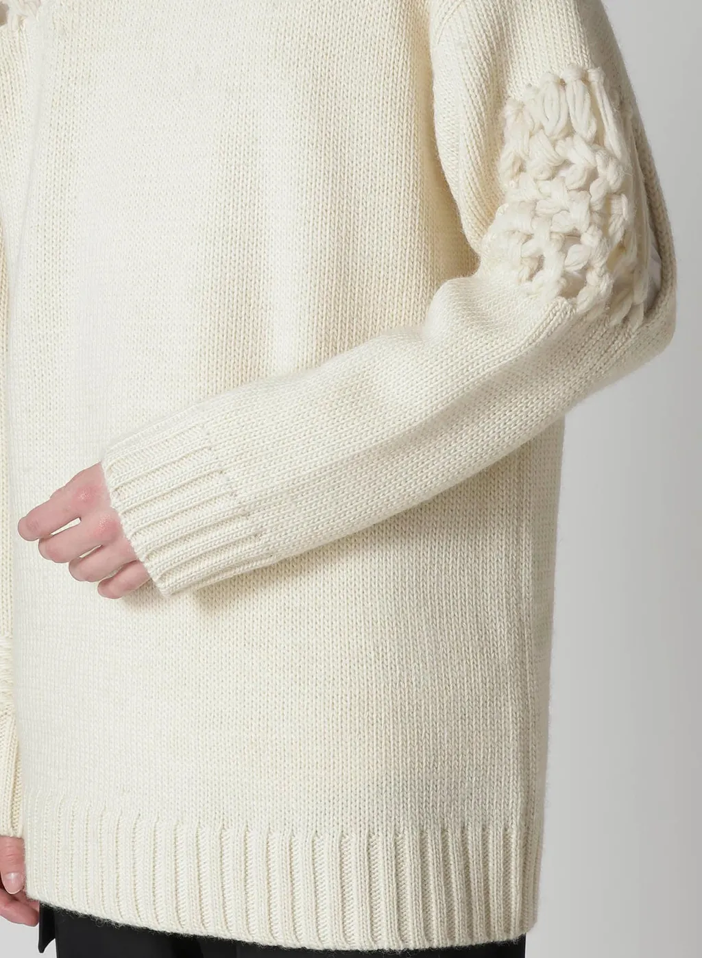Stitching Macrame Detail High Neck Po