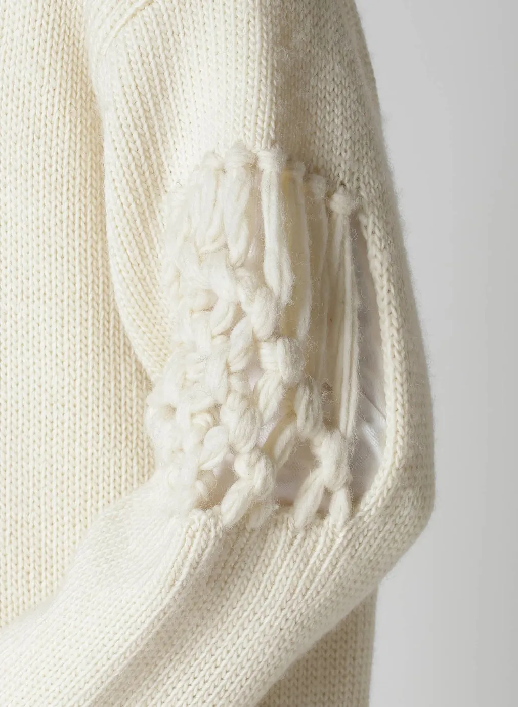 Stitching Macrame Detail High Neck Po