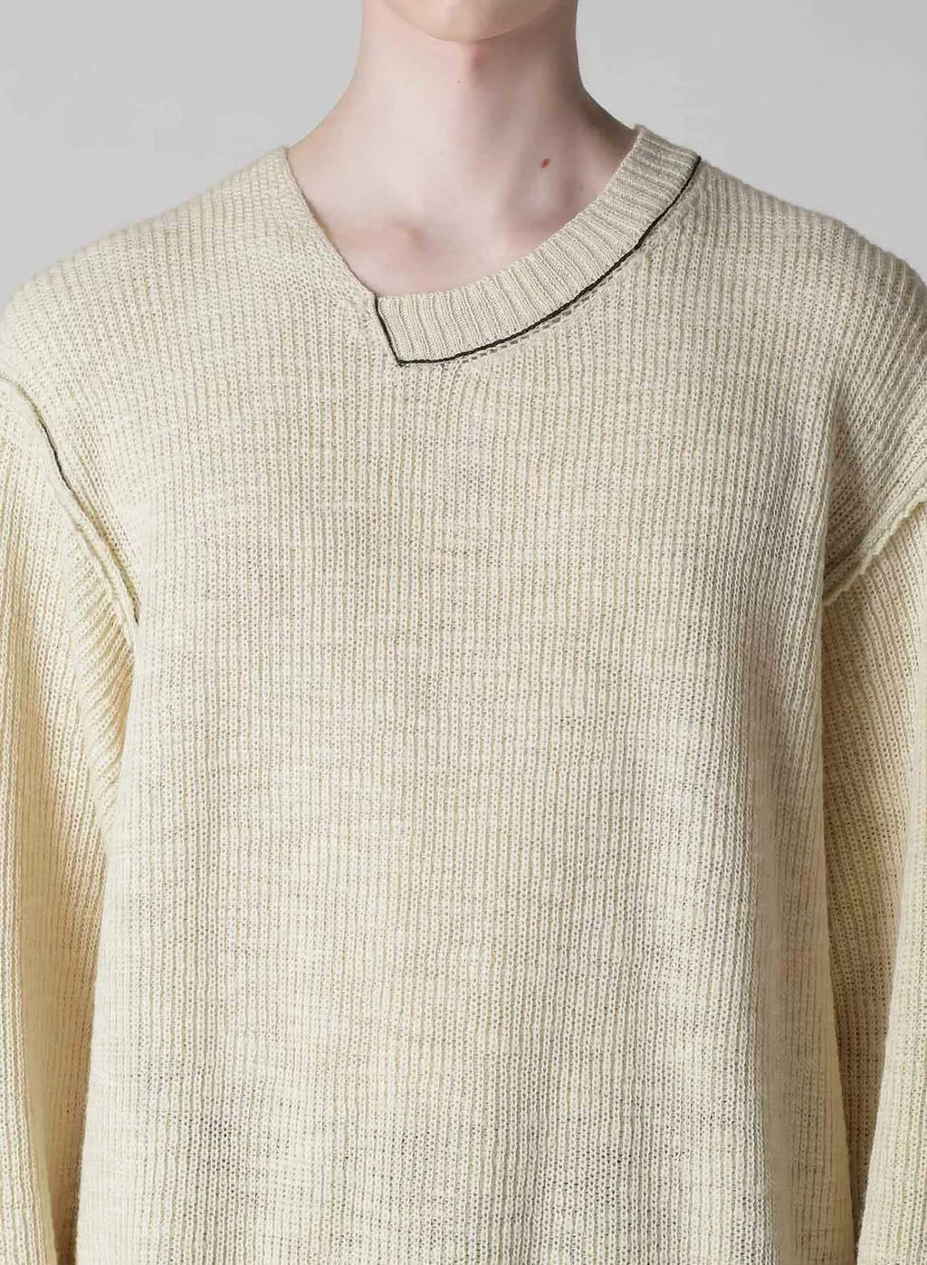 Half Cardigan Asymmetry Neckline Po