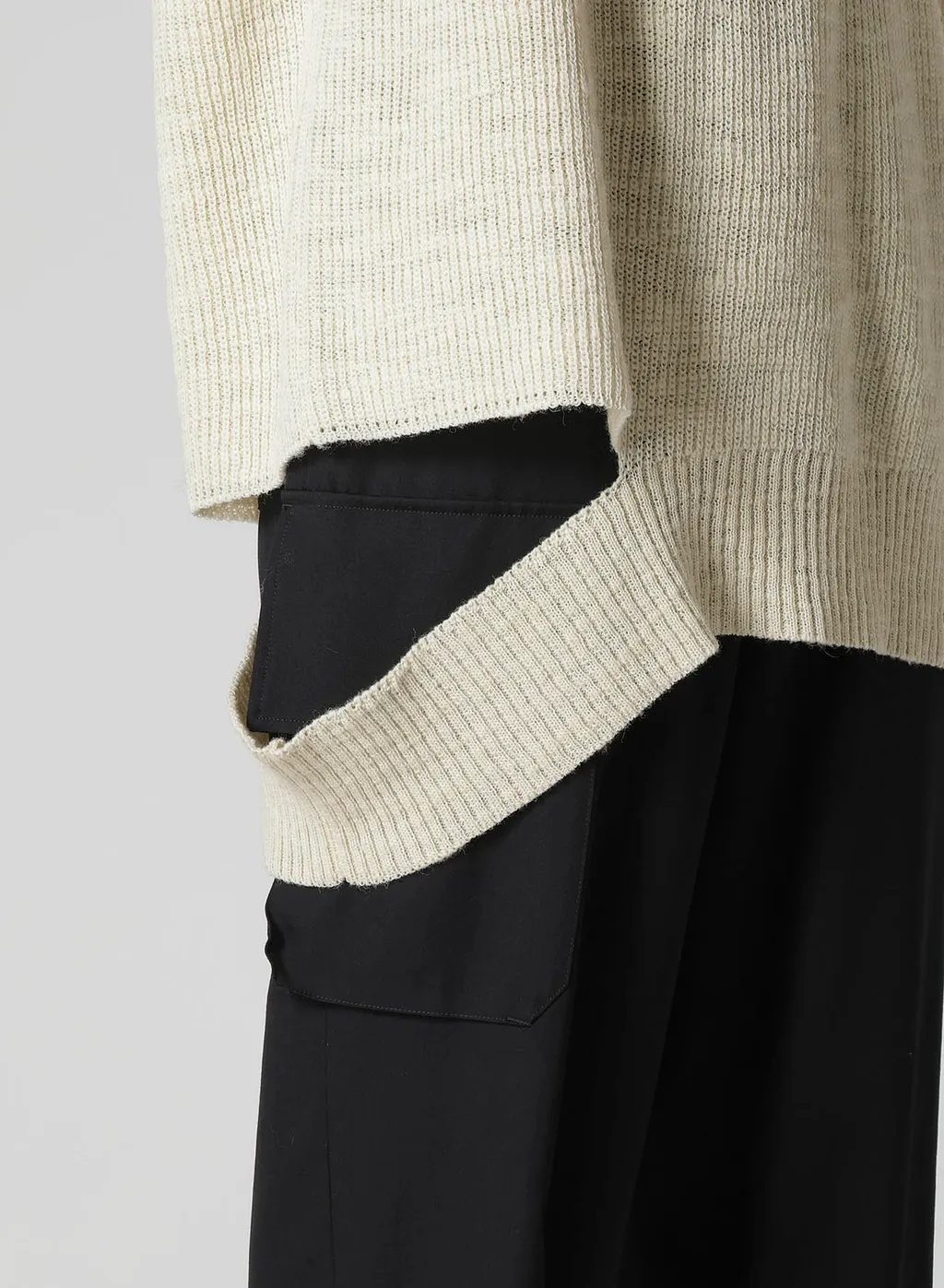 Half Cardigan Asymmetry Neckline Po