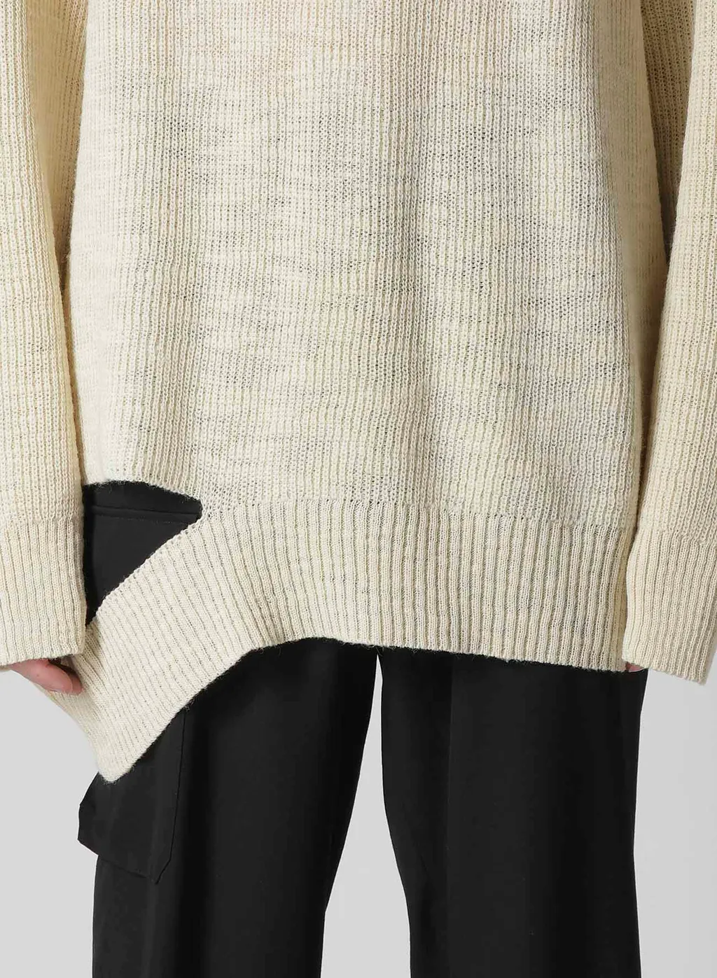 Half Cardigan Asymmetry Neckline Po
