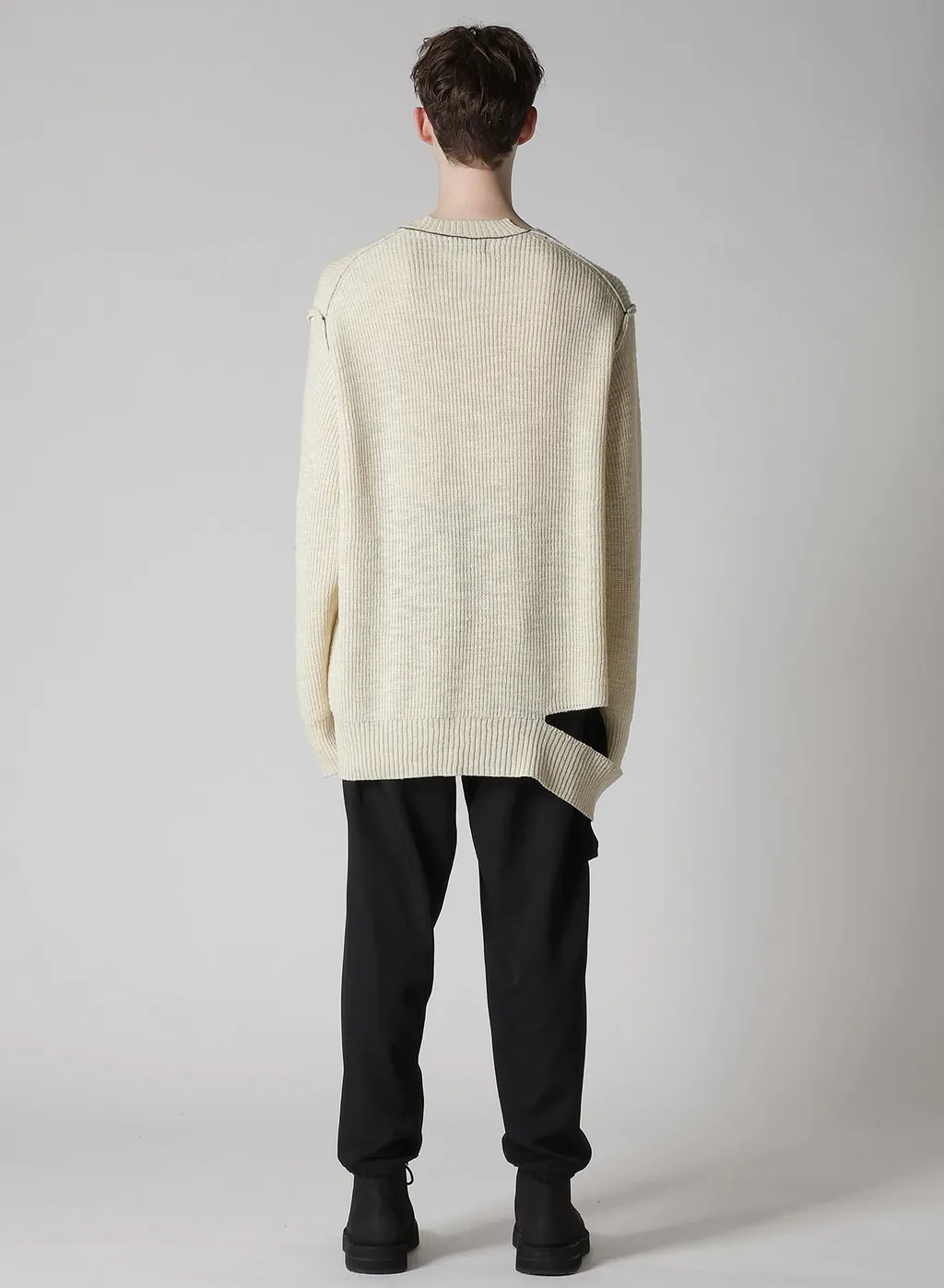 Half Cardigan Asymmetry Neckline Po