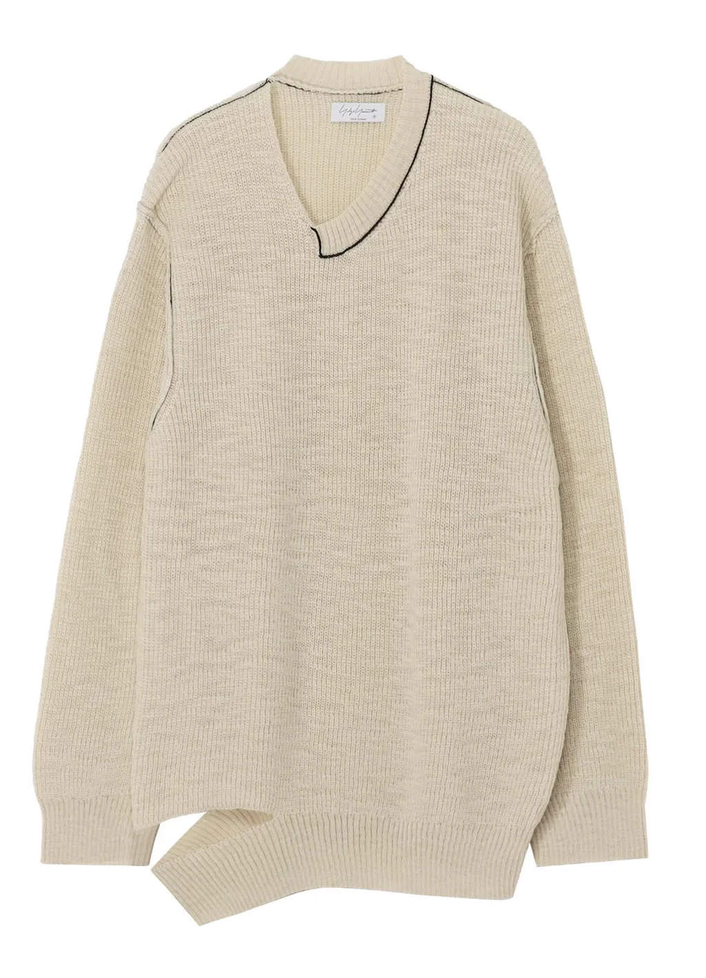 Half Cardigan Asymmetry Neckline Po