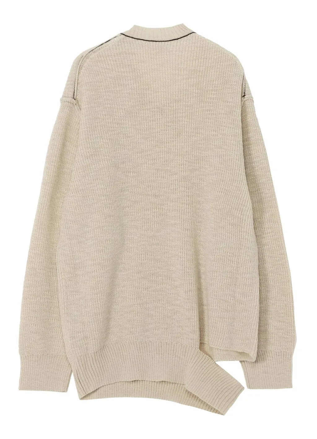 Half Cardigan Asymmetry Neckline Po