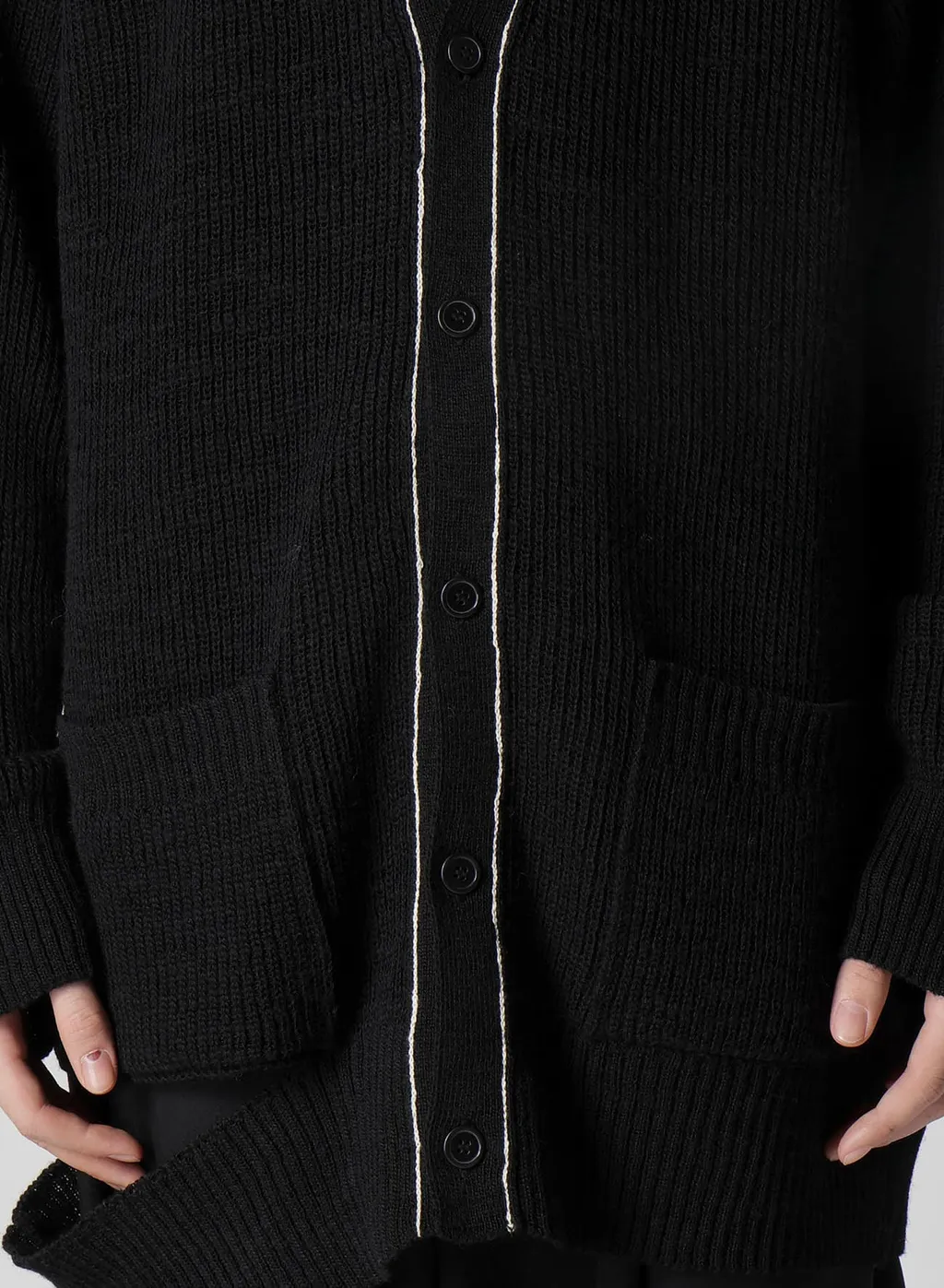 Half Cardigan Slit Detail V Neck Cardigan