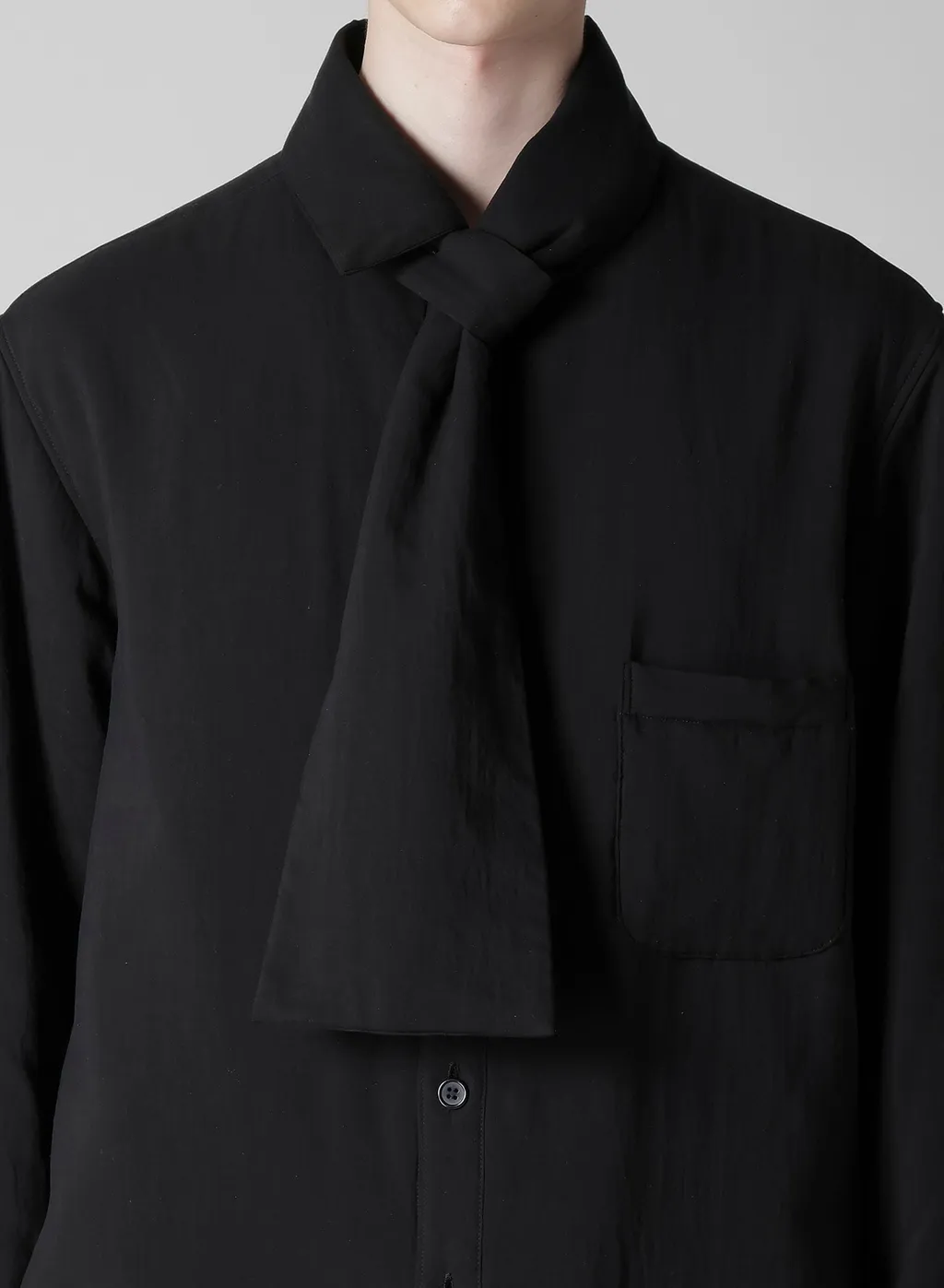 Cellulose Lawn Stole Detail Padded Blouse