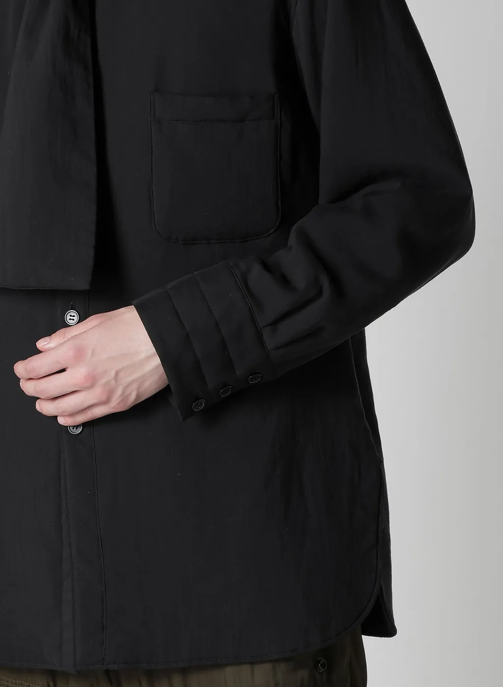 Cellulose Lawn Stole Detail Padded Blouse