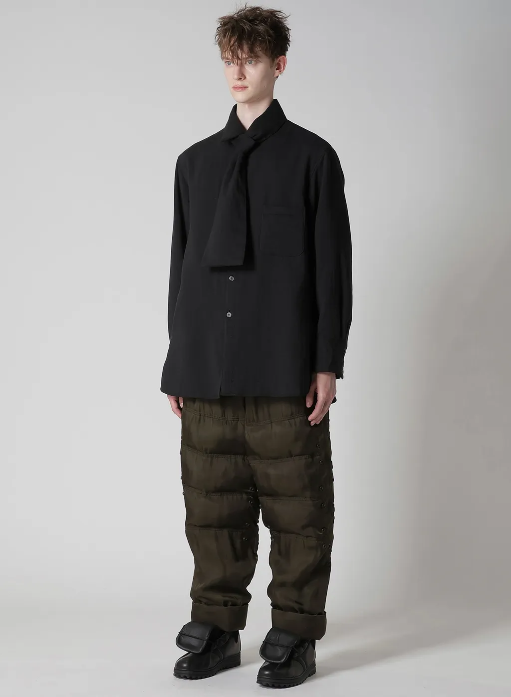 Cellulose Lawn Stole Detail Padded Blouse