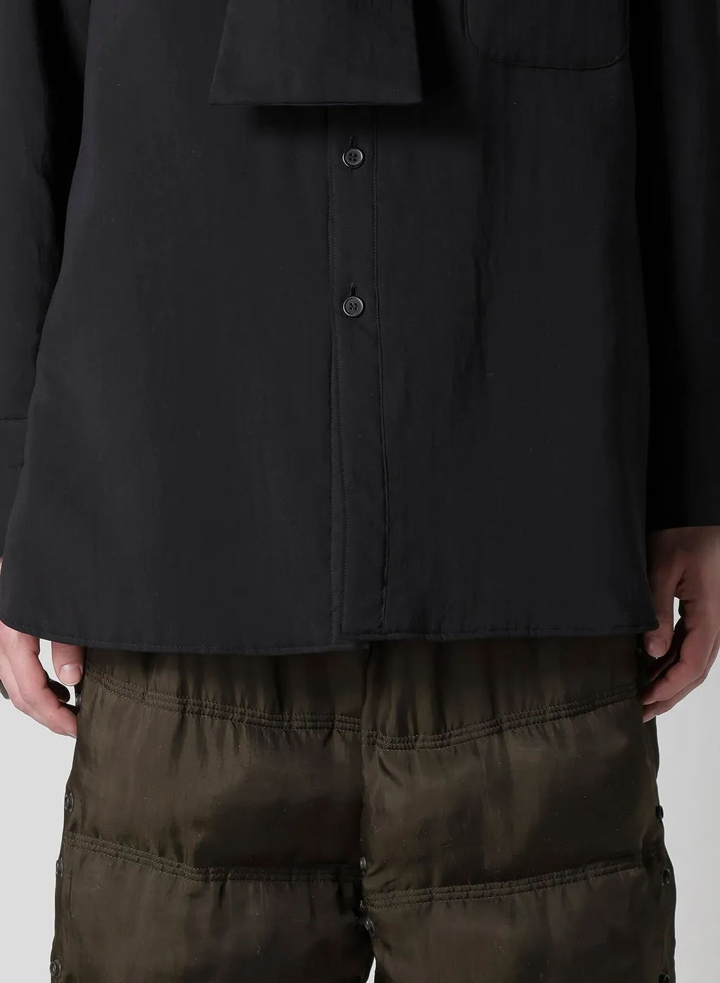 Cellulose Lawn Stole Detail Padded Blouse