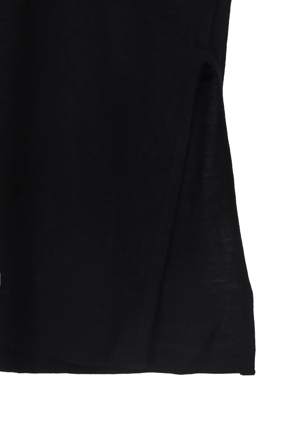 Milling Wool Side Slit Round Neck Long Slv T