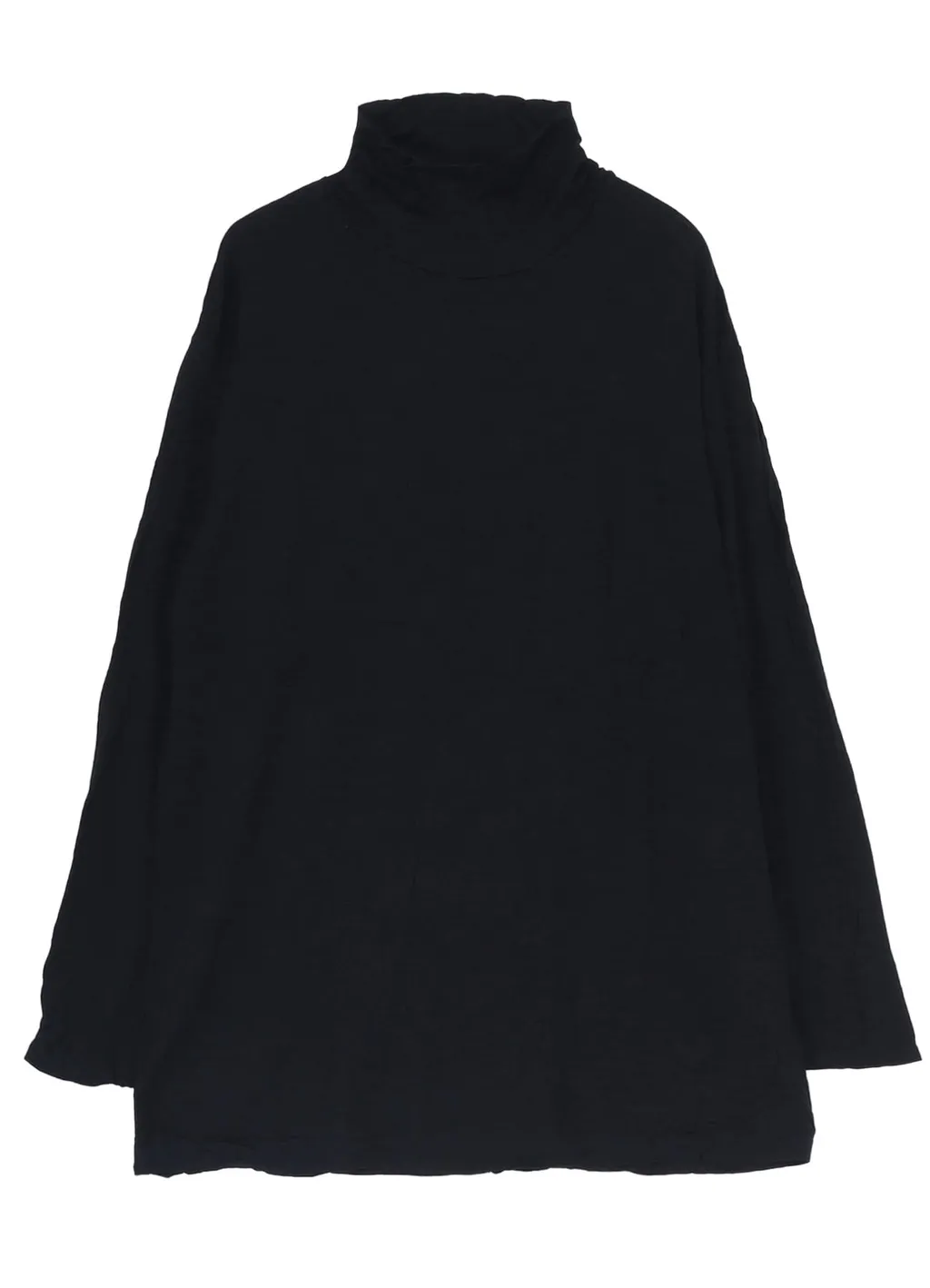 Washable Wool Jersey Turtle Neck Long Slv T