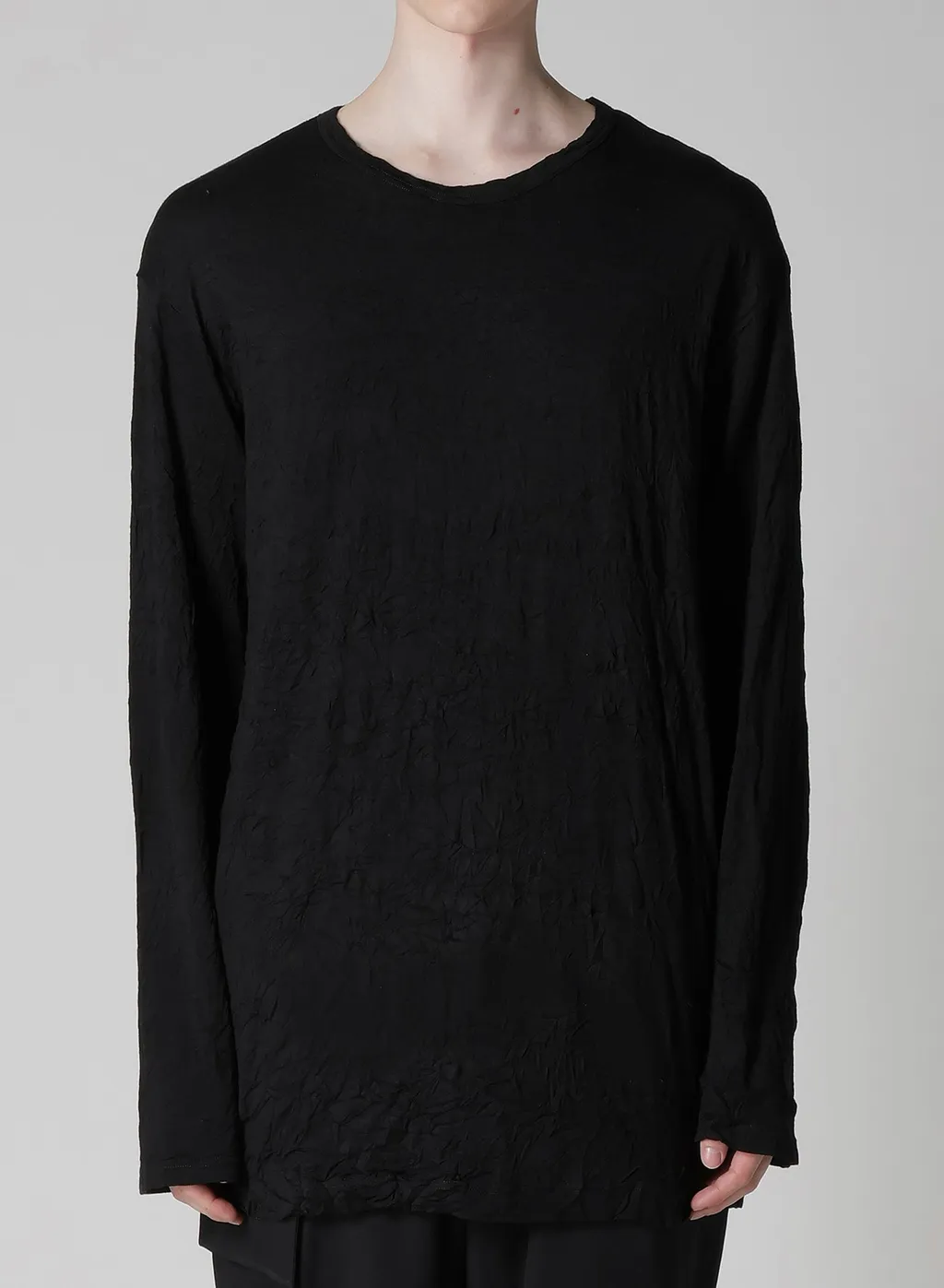 Washable Wool Jersey Round Neck Long Slv T