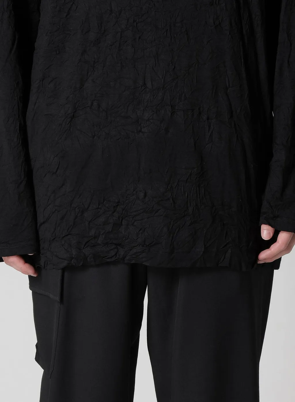 Washable Wool Jersey Round Neck Long Slv T