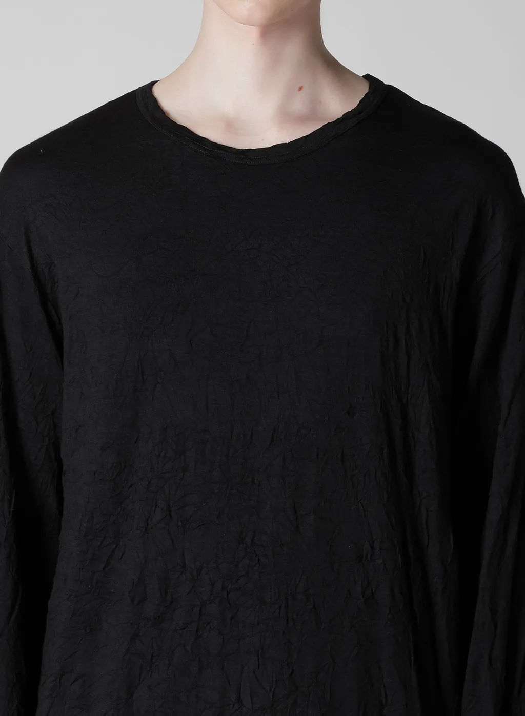 Washable Wool Jersey Round Neck Long Slv T