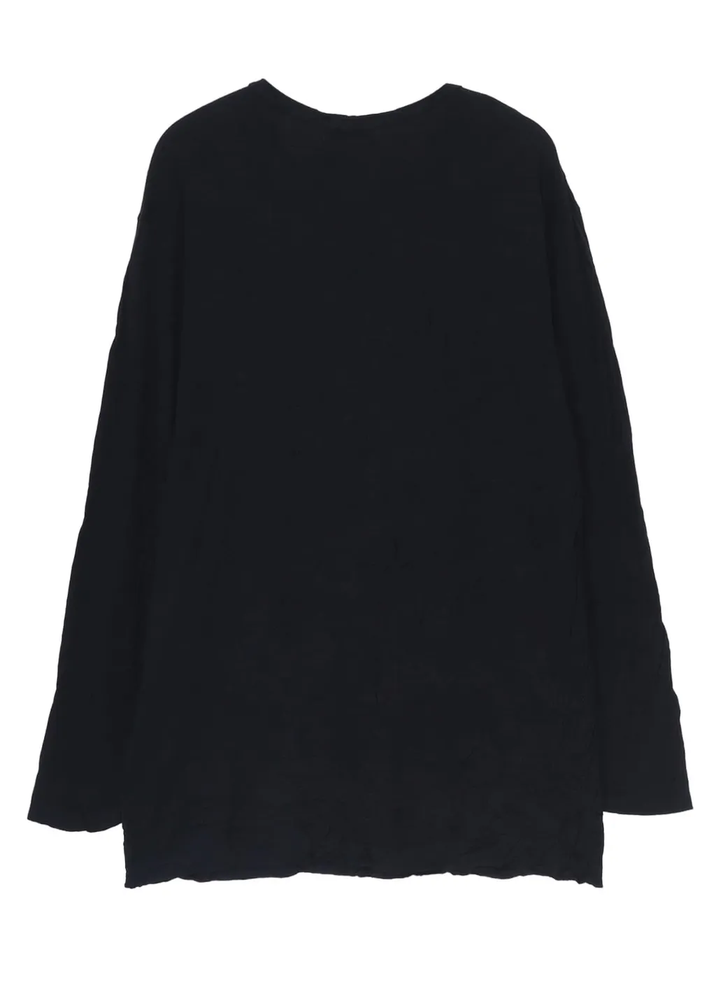 Washable Wool Jersey Round Neck Long Slv T