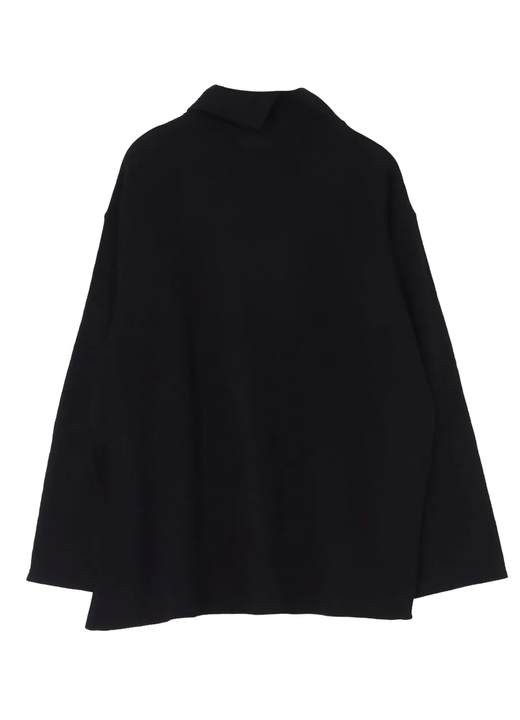 Milling Wool Side Slit High Neck Long Slv T