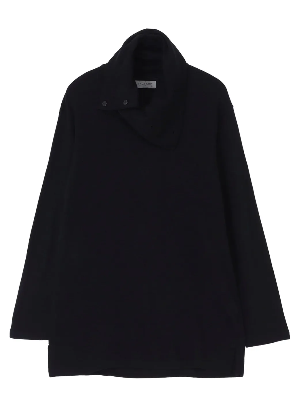 Wool Houndstooth Jacquard High Neck Long Slv T