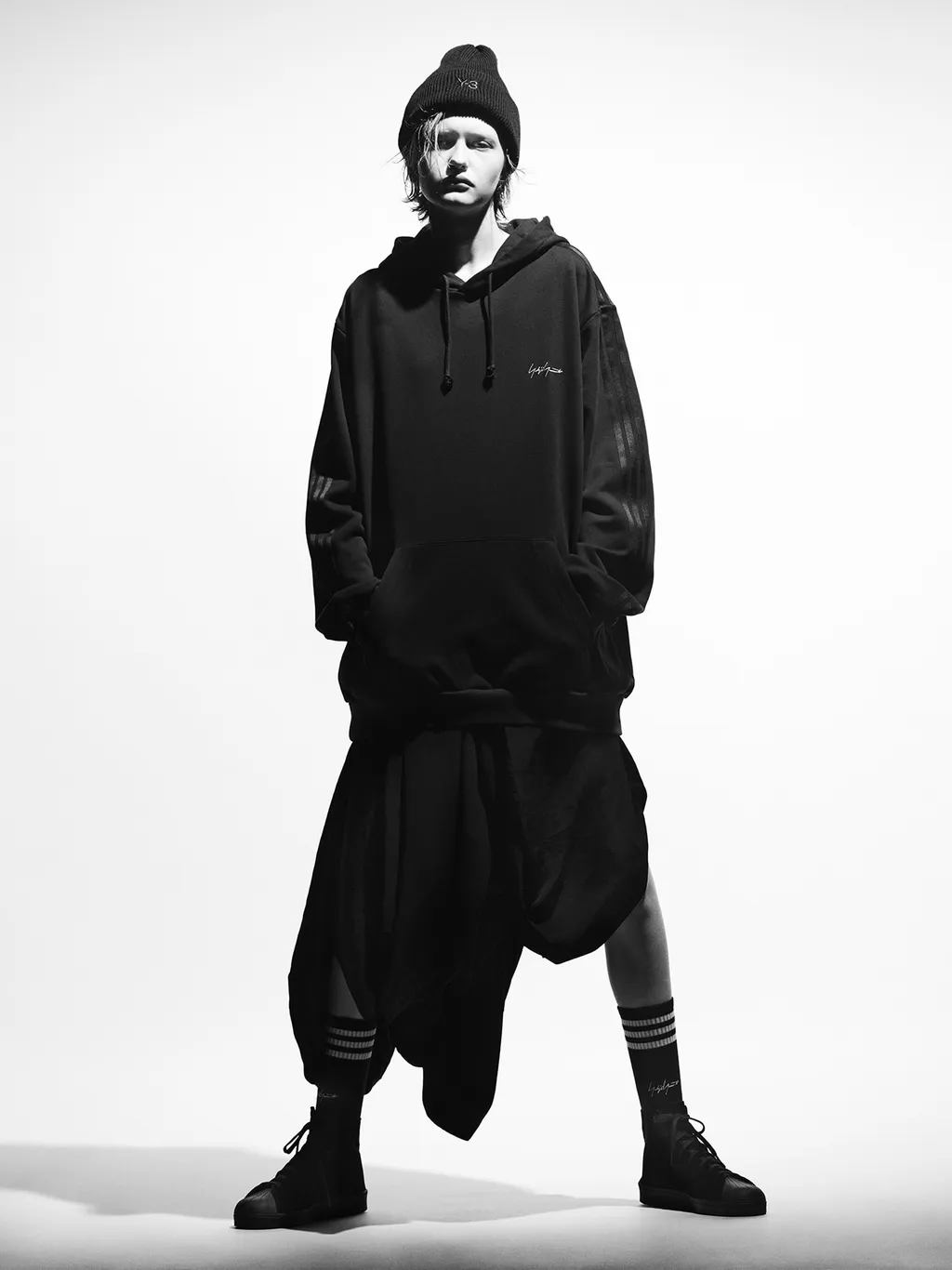 Y-3 Kuro 3Stripes Hoodie