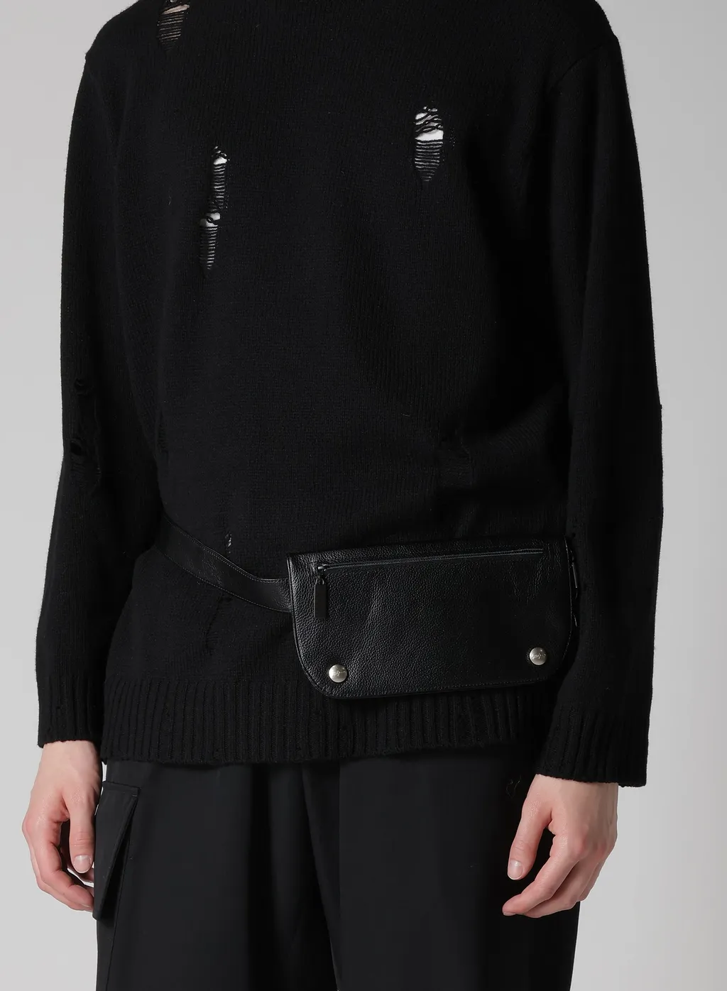 Soft Shrink Leather Smart Waist Pouch