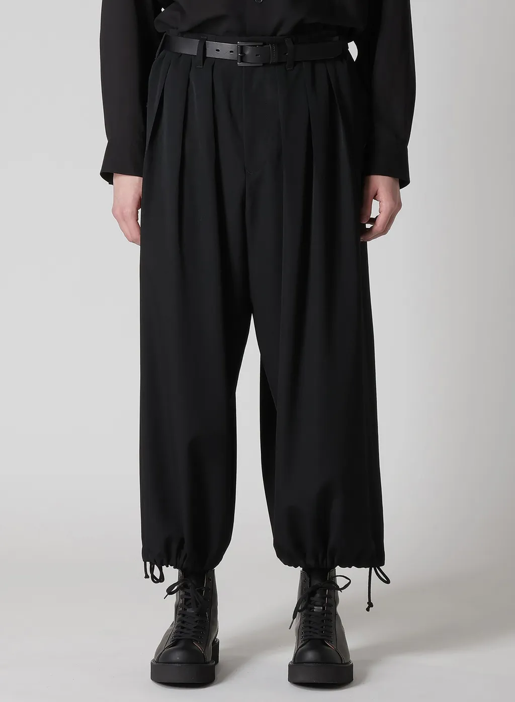 Wool Gabardine Thin Balloon Pants