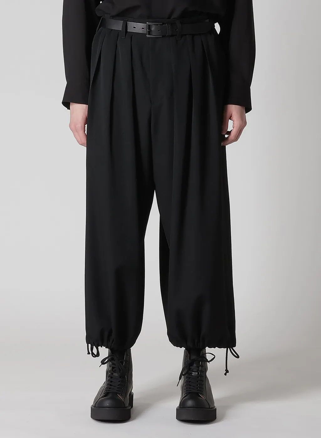 Wool Gabardine Thin Balloon Pants