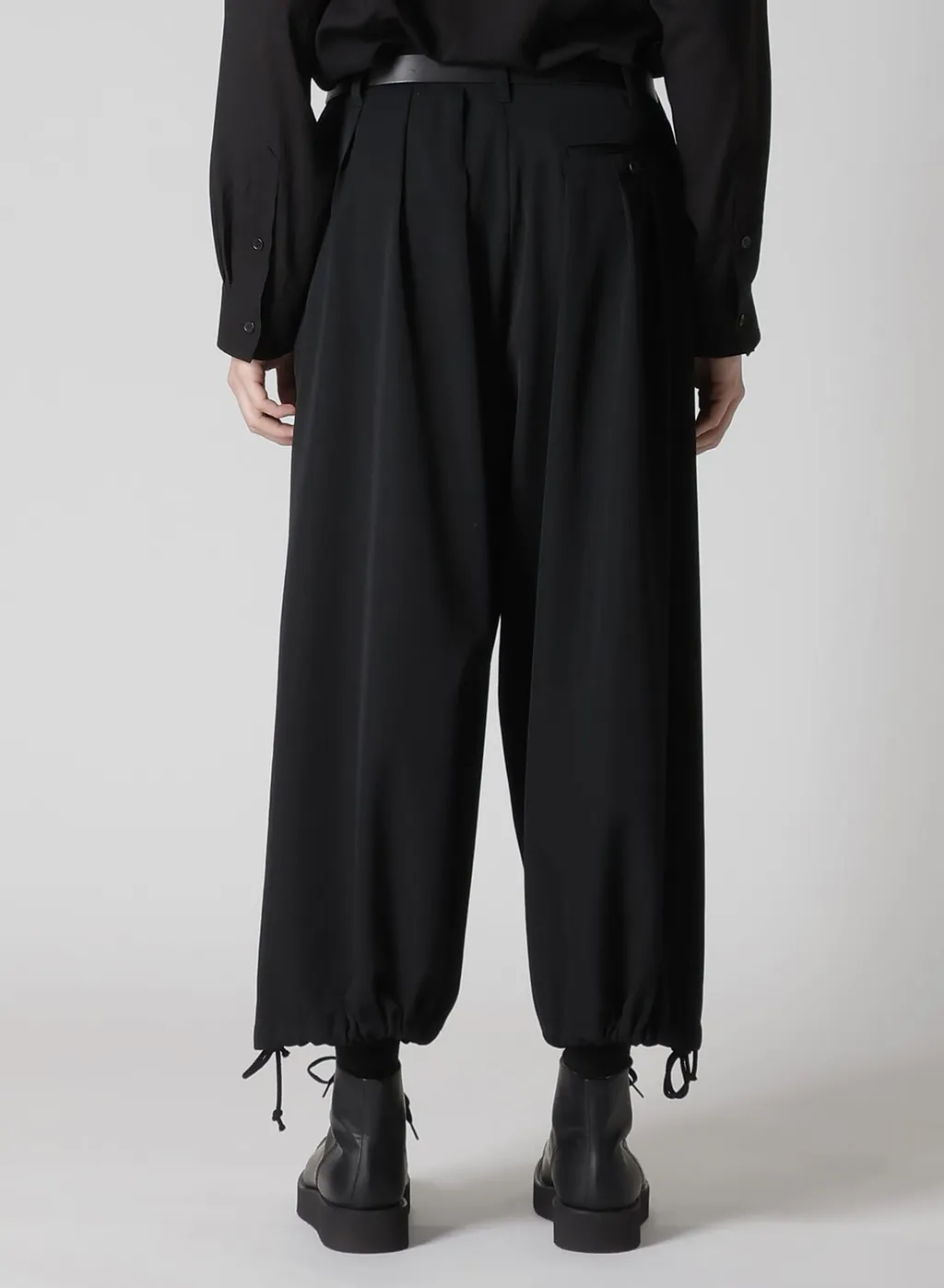 Wool Gabardine Thin Balloon Pants