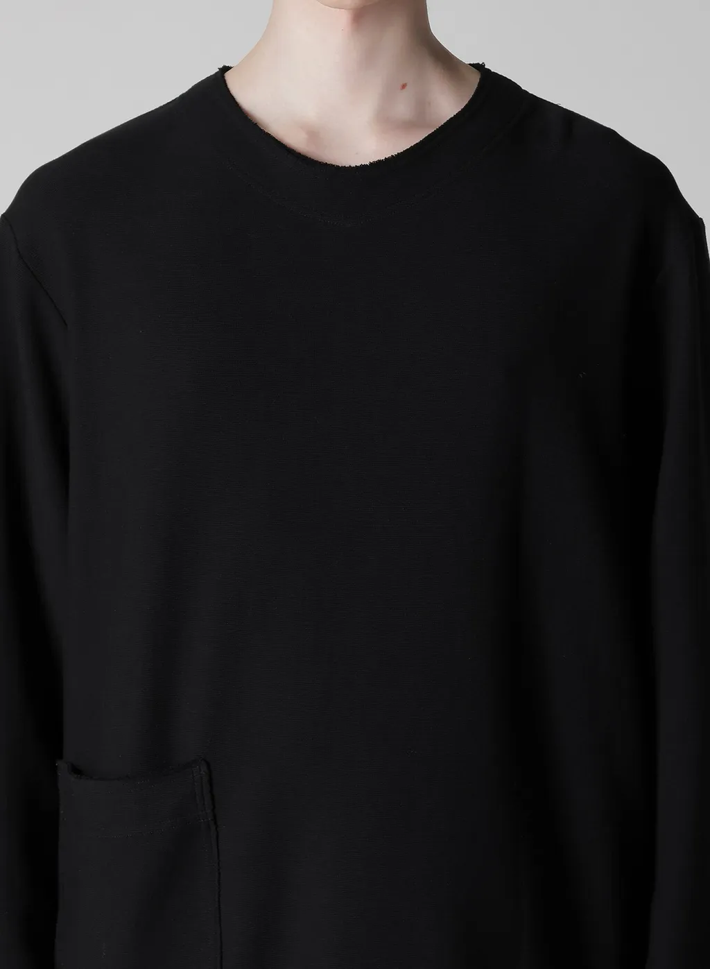 Purl Stitch Raw Edge Ls T