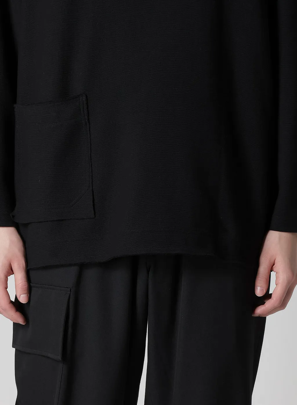 Purl Stitch Raw Edge Ls T