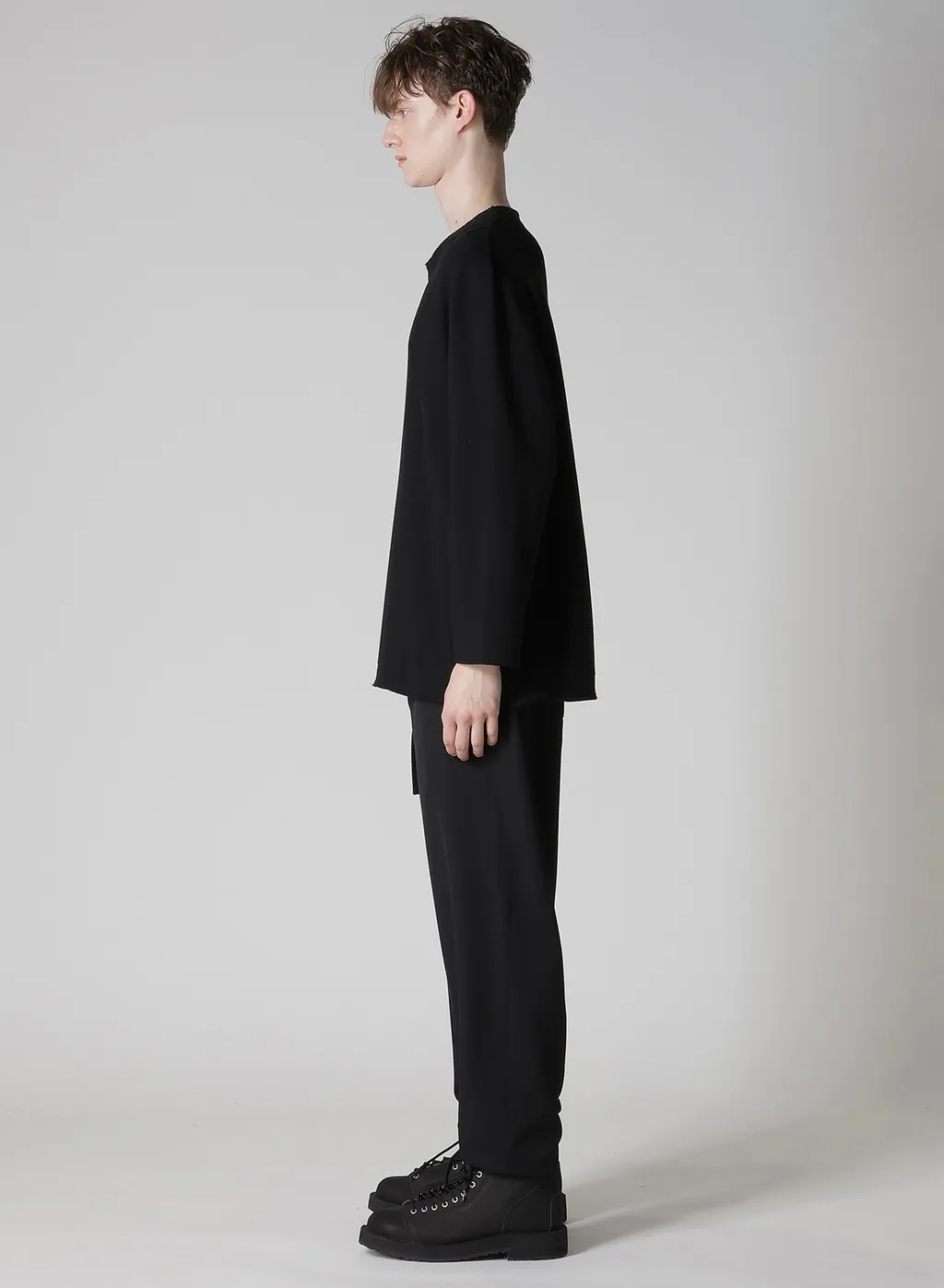 Purl Stitch Raw Edge Ls T