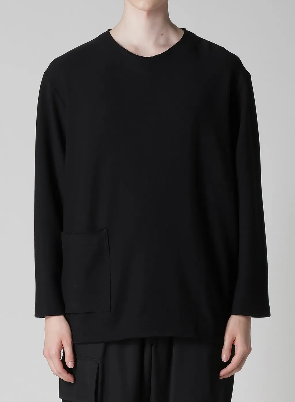 Purl Stitch Raw Edge Ls T