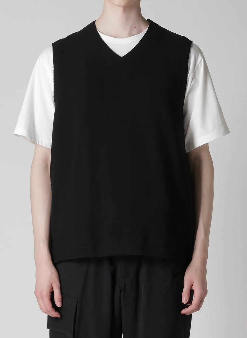 Purl Stitch Raw Edge Vest