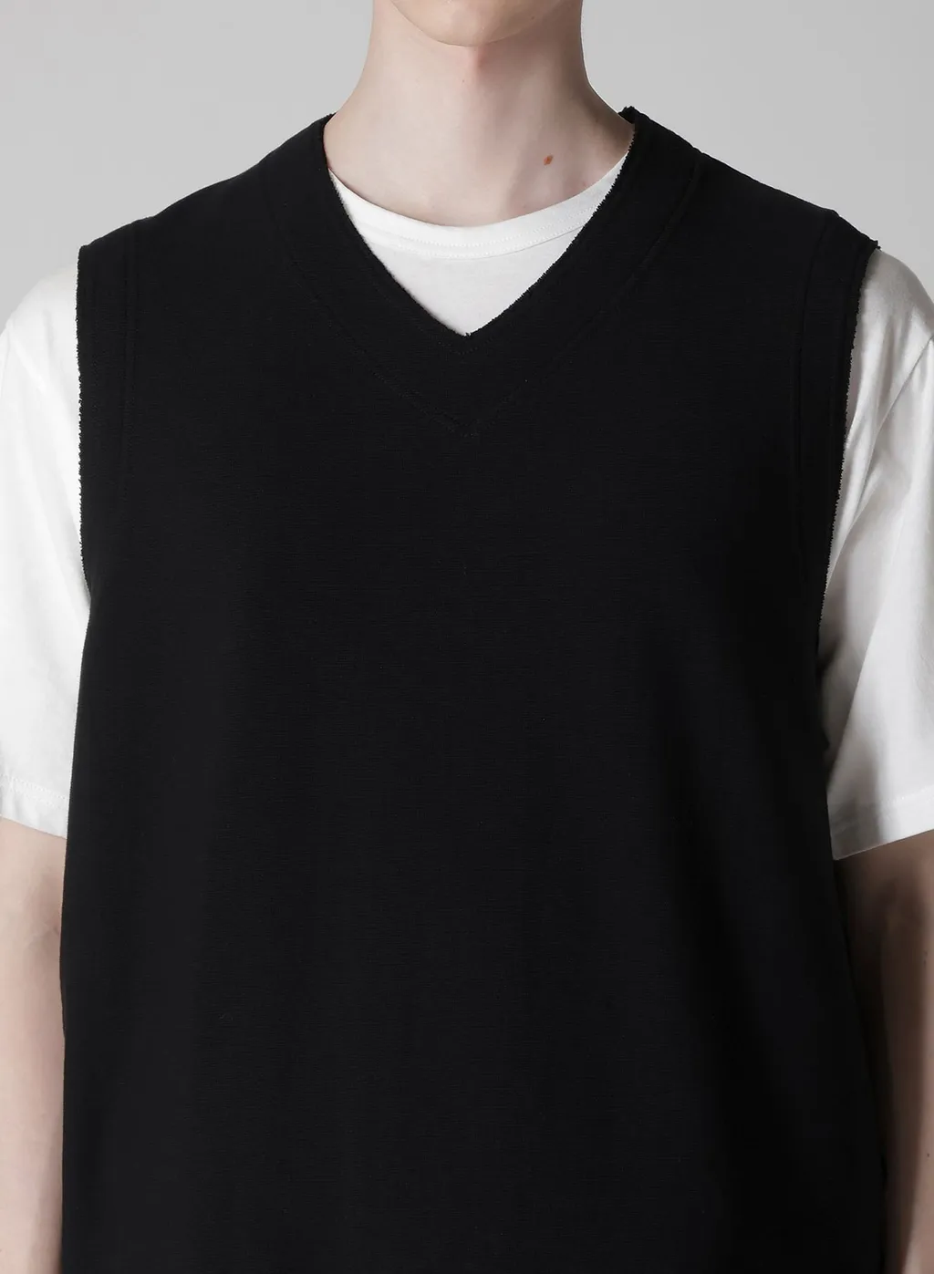 Purl Stitch Raw Edge Vest