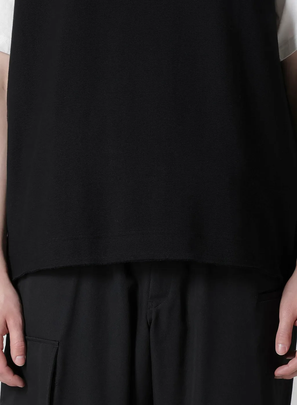 Purl Stitch Raw Edge Vest