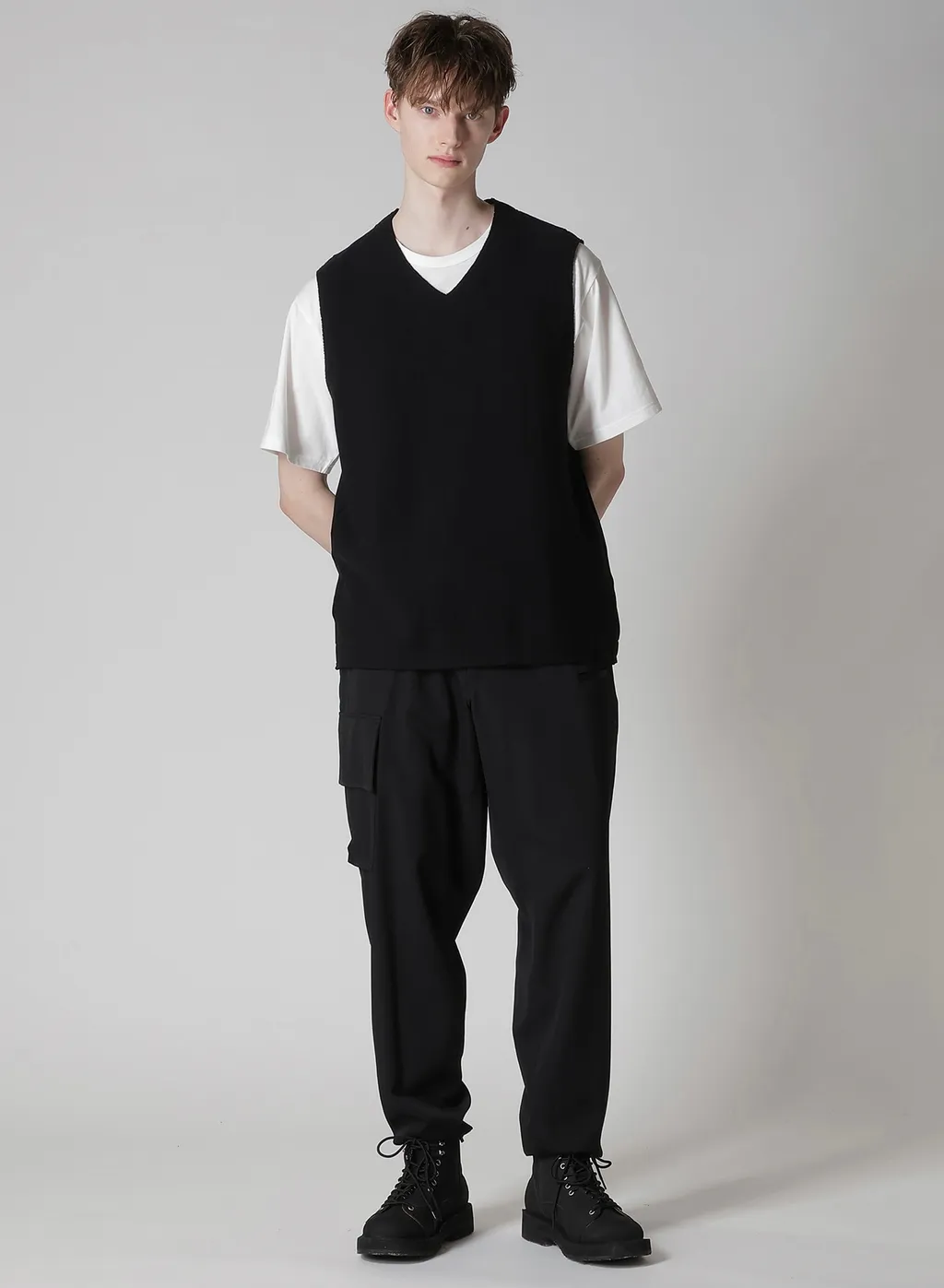 Purl Stitch Raw Edge Vest