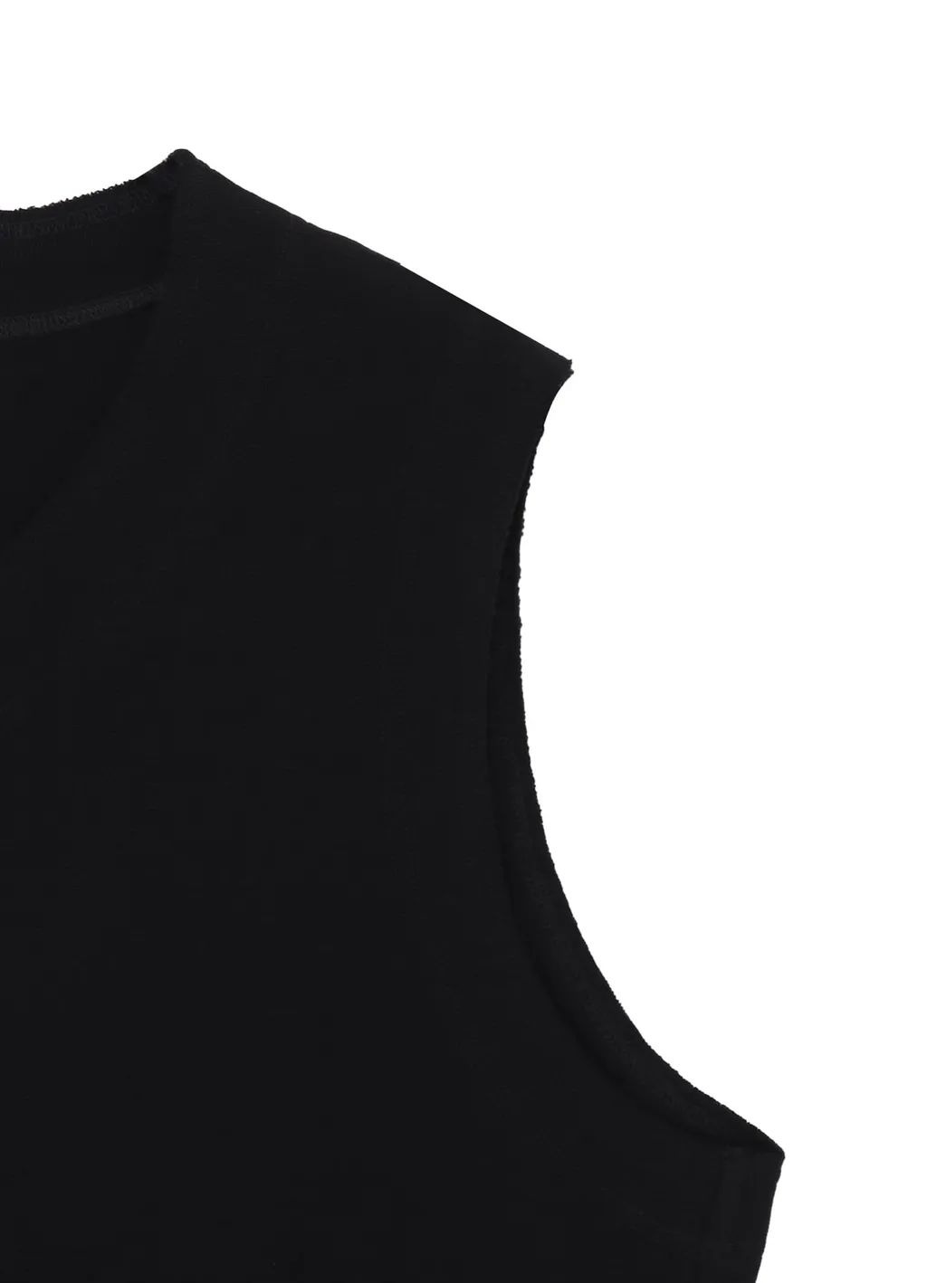 Purl Stitch Raw Edge Vest