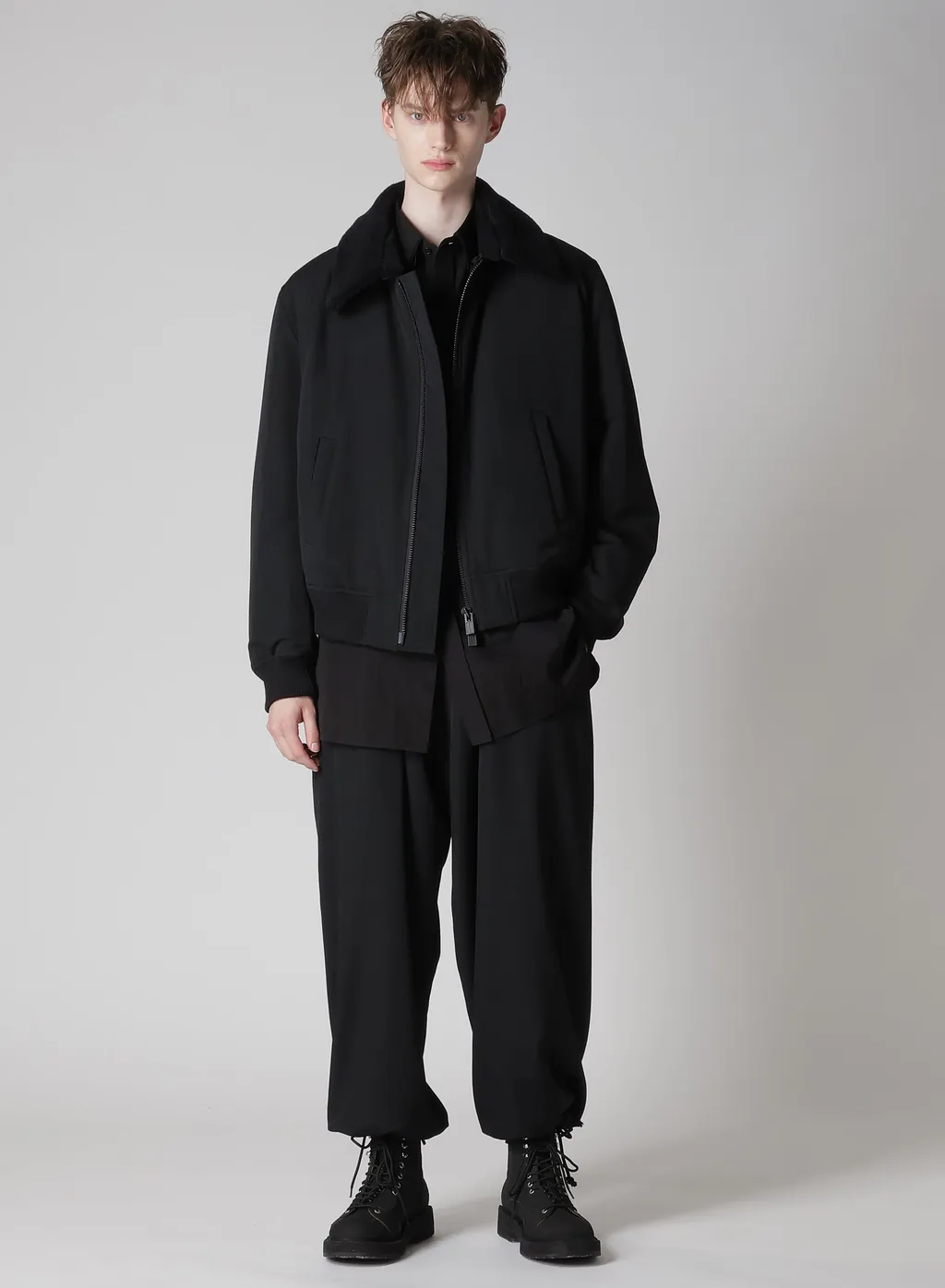 Wool Gabardine Flight Jacket