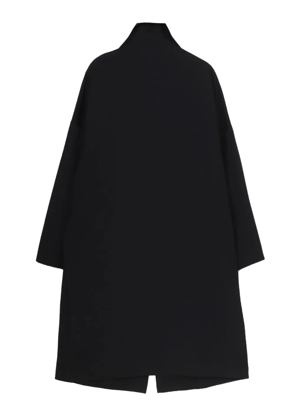 Wool Gabardine Straight Cutting Stand Collar Coat