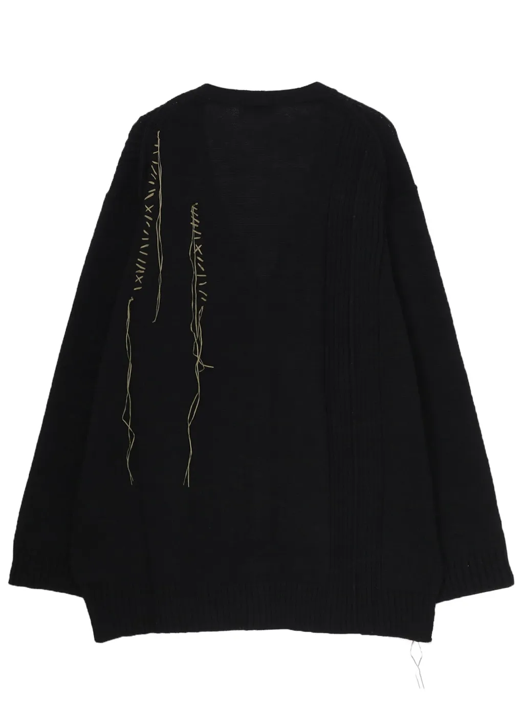 5G1P Embroidery Plain Stitch Embroidery V Neck Cardigan