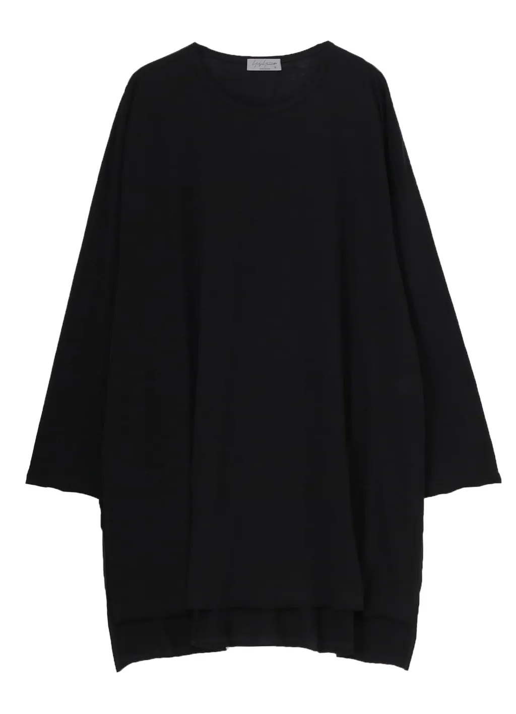 Cotton Cashmere Jersey Big Round Neck Long Slv T