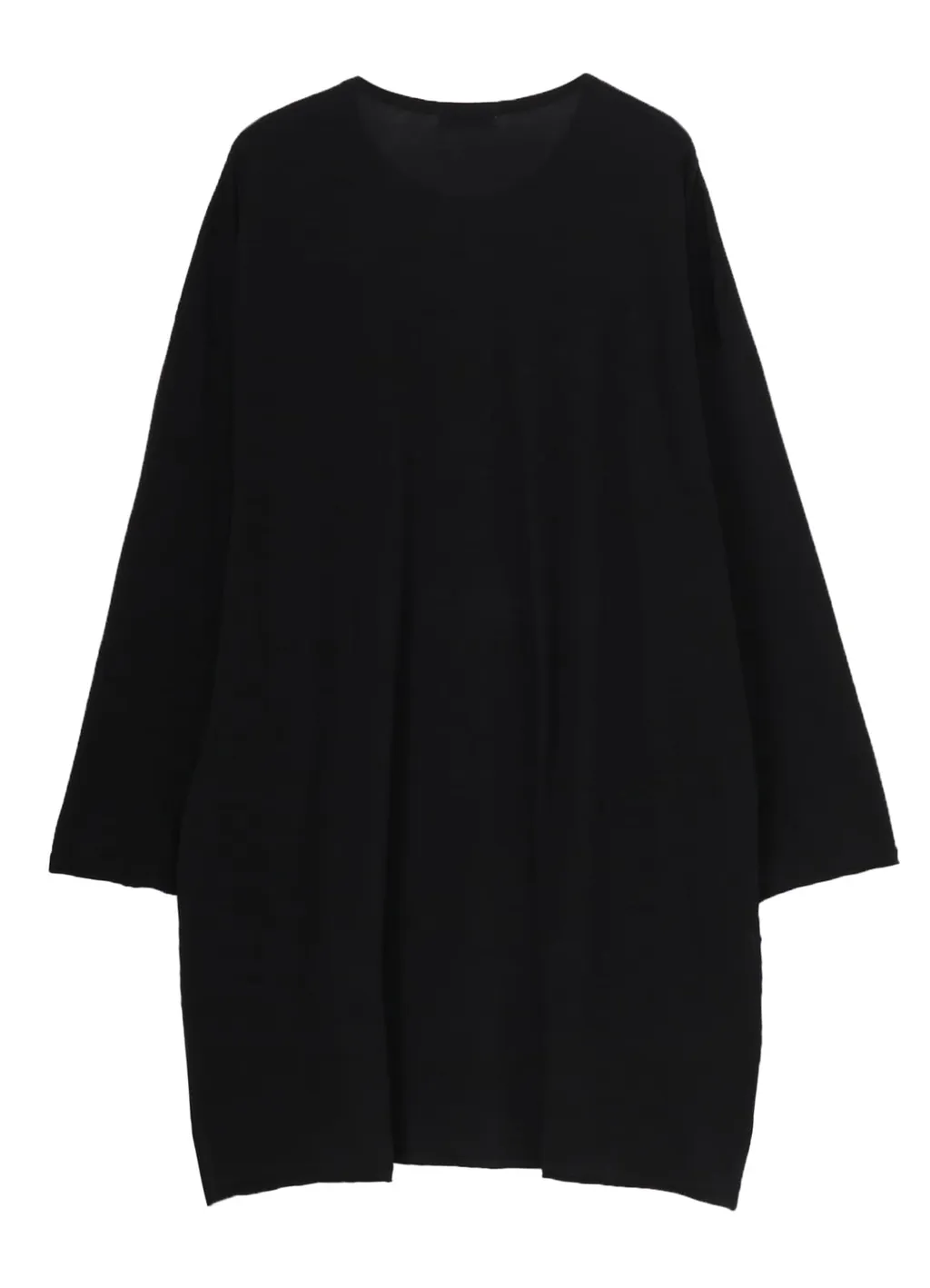 Cotton Cashmere Jersey Big Round Neck Long Slv T