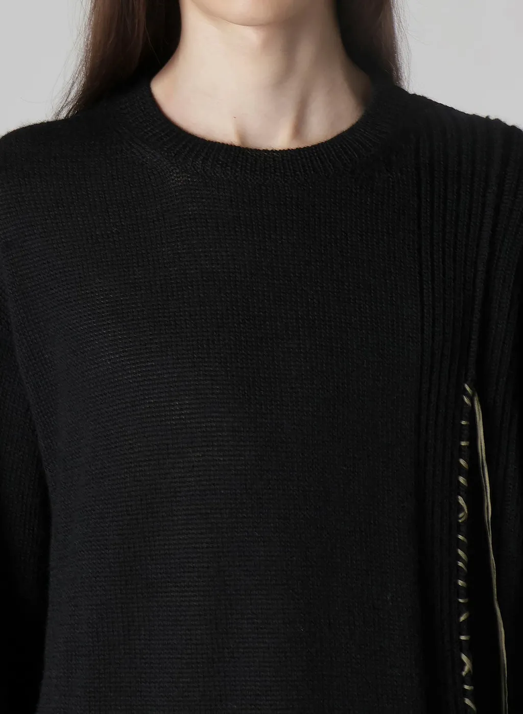 5G1P Embroidery Plain Stitch Embroidery Round Neck Po