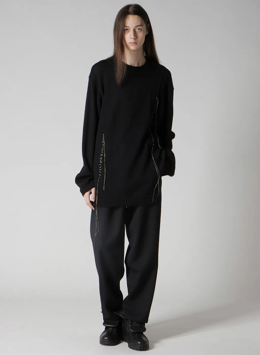 5G1P Embroidery Plain Stitch Embroidery Round Neck Po