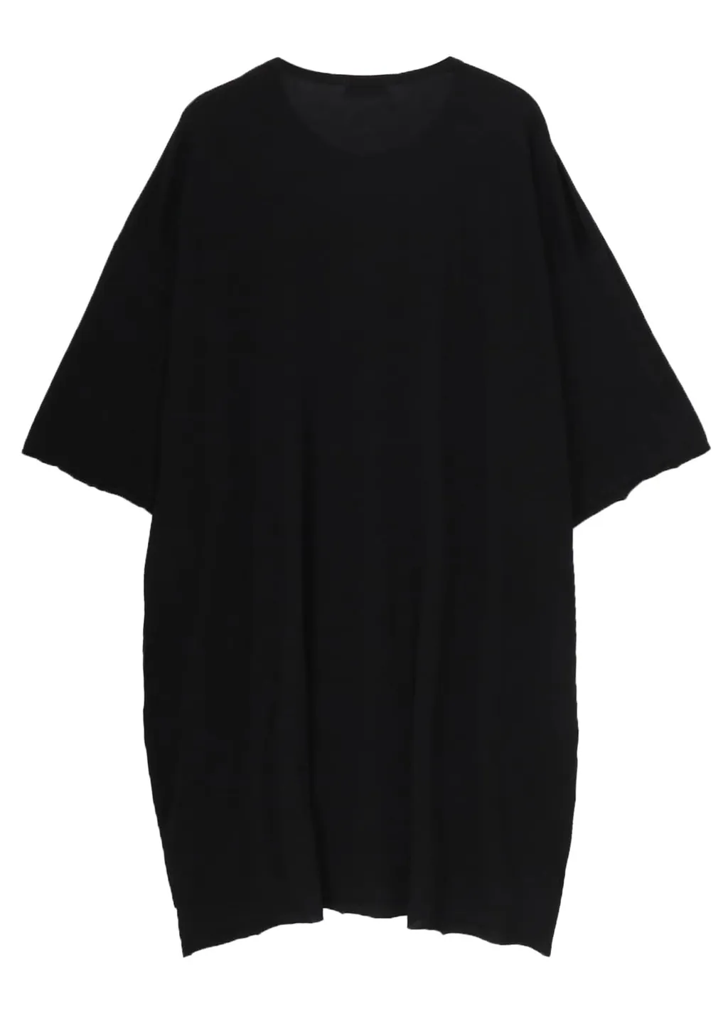 Cotton Cashmere Jersey Big Round Neck Short Slv T