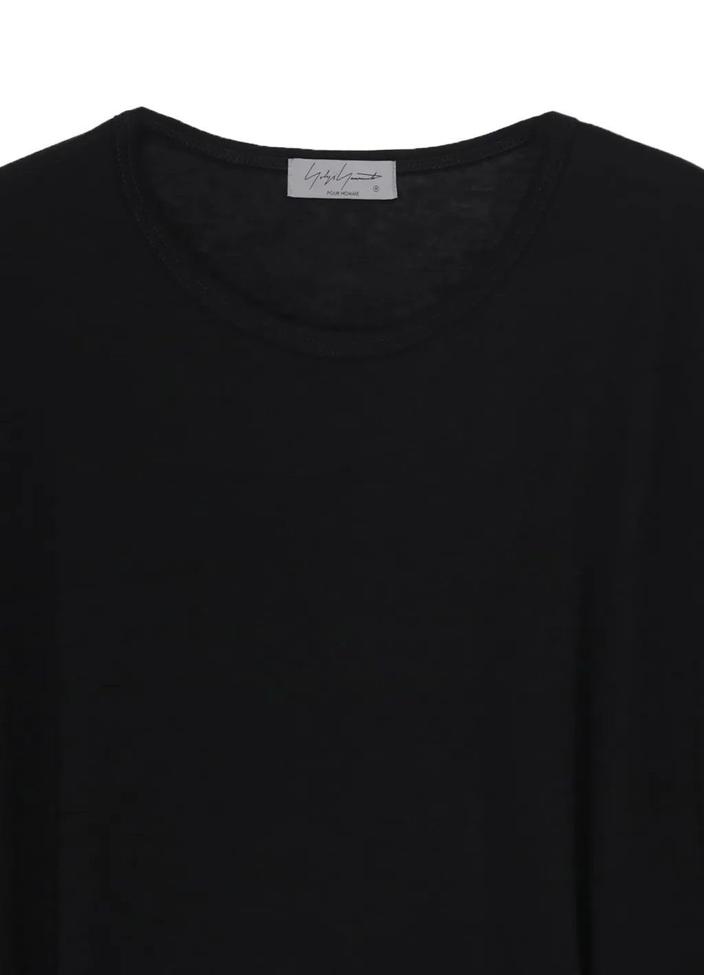 Cotton Cashmere Jersey Big Round Neck Short Slv T