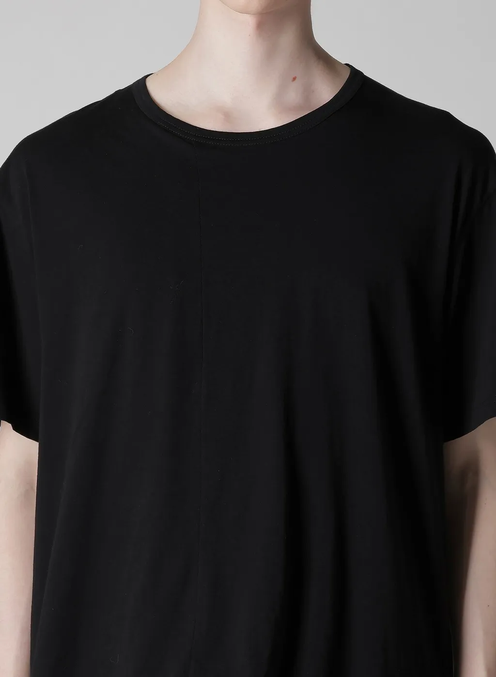 Cotton Cashmere Jersey Designed Collar Round Neck Short S